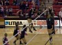 Senior hitter Natalie Scheller hits the ball against Northwest Christian.