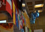 Flags hung in the SU for international week. (Karoline Curcin/The Siskiyou)