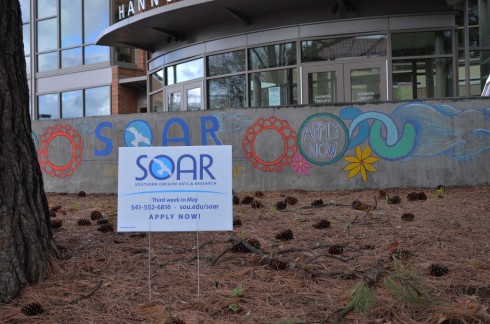 SOAR artwork outside of the library. (Karoline Curcin/The Siskiyou.)