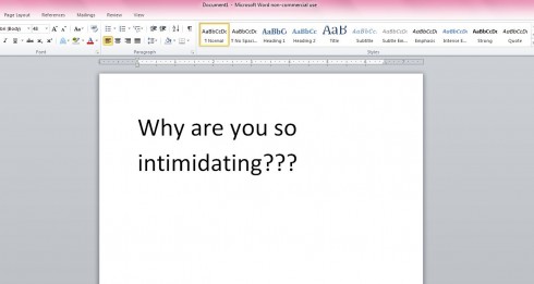 Blank Word documents are just mocking me, it seems. (Photo cred: The Siskiyou/Shannon Houston)