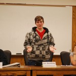 ASSOU Senator Tamara Beardsley expresses concern for ASSOU's work. Photo by Emily Albertson/The Siskiyou