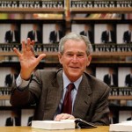 Former President George Bush at a book signing for his new memoir, Decision Points. Photo courtesy allvoices.com.