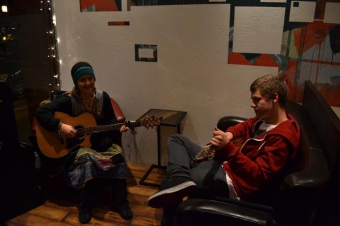 The music scene at Yogurt on the Rox, a new restaurant in downtown Ashland that specializes in frozen yogurt.
